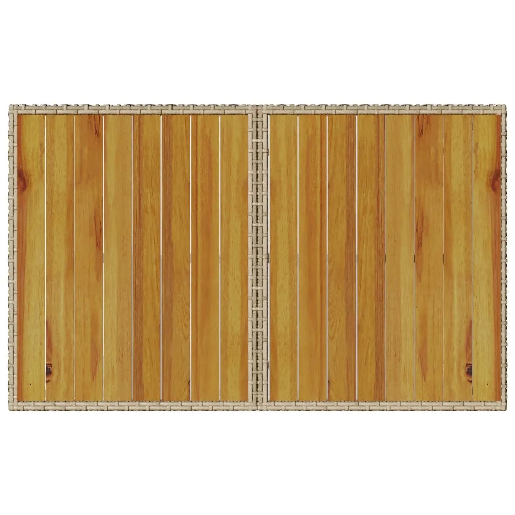 Set da Pranzo da Giardino 2 pz con Cuscini Beige in Polyrattan 366338