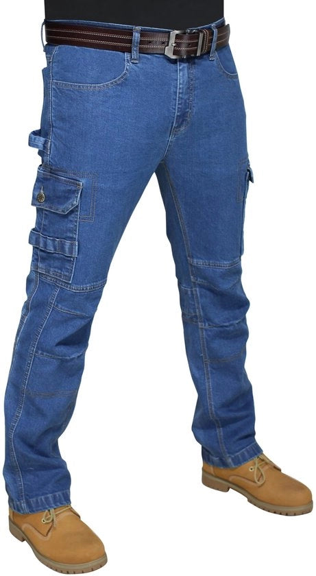 Jeans da Uomo con Molti Tasche di Carico