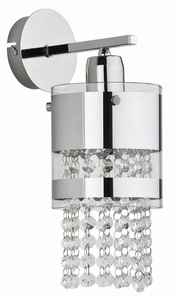 Applique Alfa BRUNO 1 luce E27 cromo cristallo 20980
