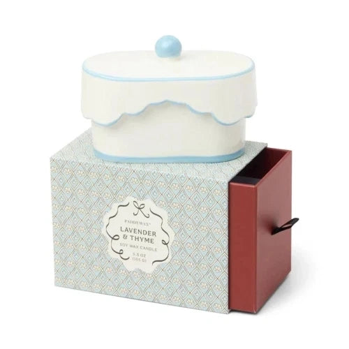 Candela in ceramica Cherie da 155 g (5,5 oz) - Blu - Lavanda e timo