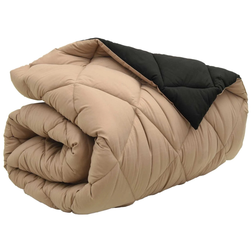 Duvet Invernale Nero e Talpa 135 x 200 cm Microfibra 42025728