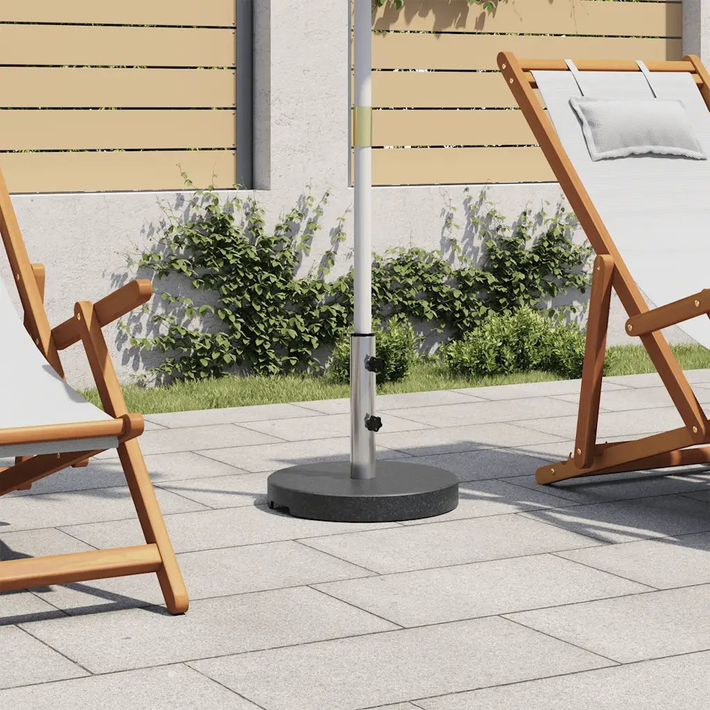 Base per Parasole Circolare in Granito Nera 20 kg 45068