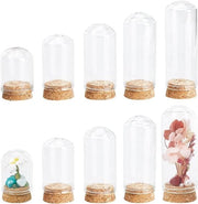 Cloche in Vetro con Base in Legno per Decorazione di Matrimonio - Cloche in Vetro - Mini Domo di Presentazione - Cloche Artigianale in Vetro - Favorito per Natale
