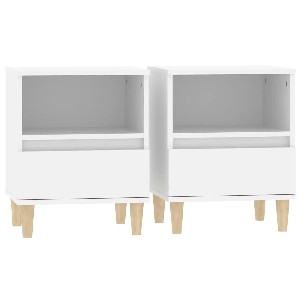 Comodini 2 pz in Bianco 40x35x50 cm 821795
