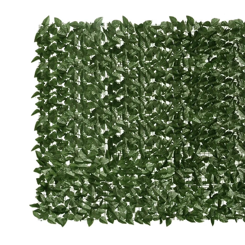 Paravento da Balcone | Schermo Privacy da Balcone con Foglie Verde Scuro 300x150 cm