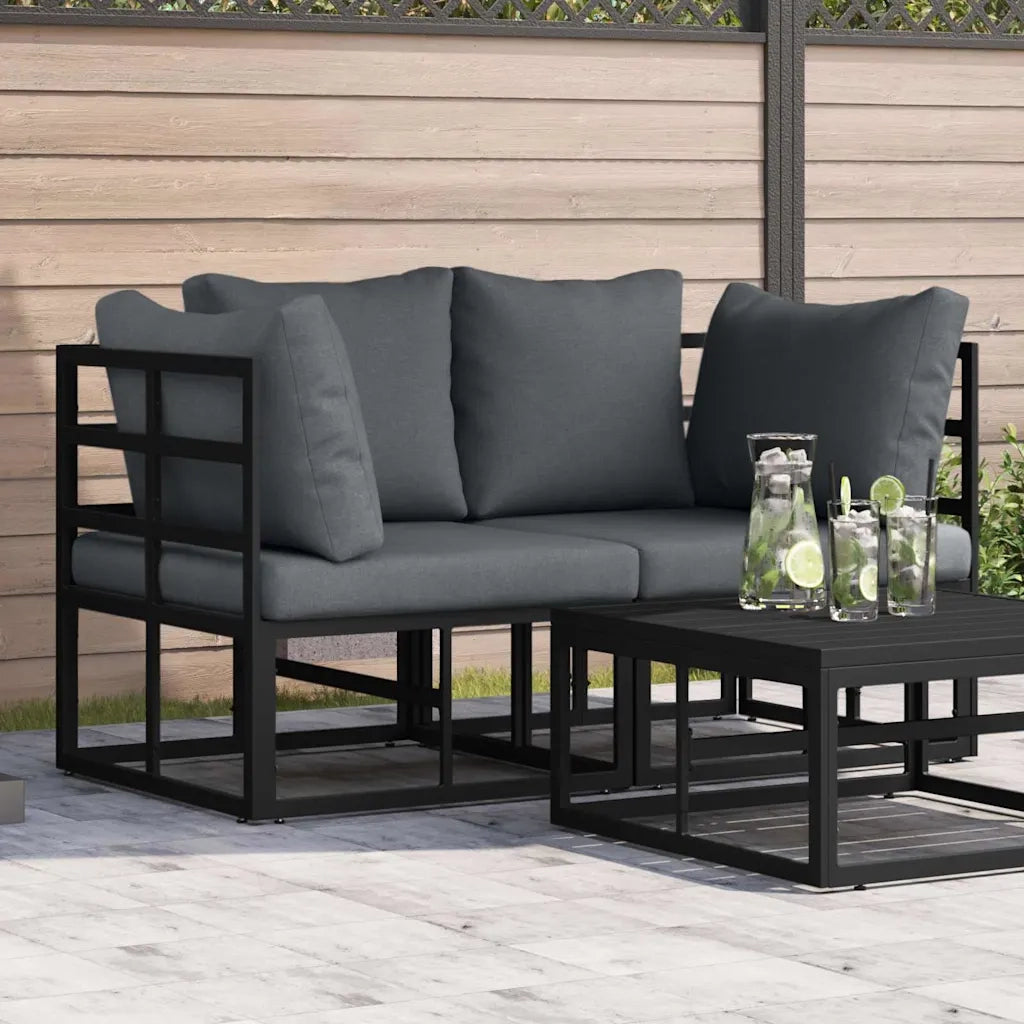Mobili da Esterno 2 Pezzo Nero e antracite 71,5 x 71,5 x 71 cm 42008023