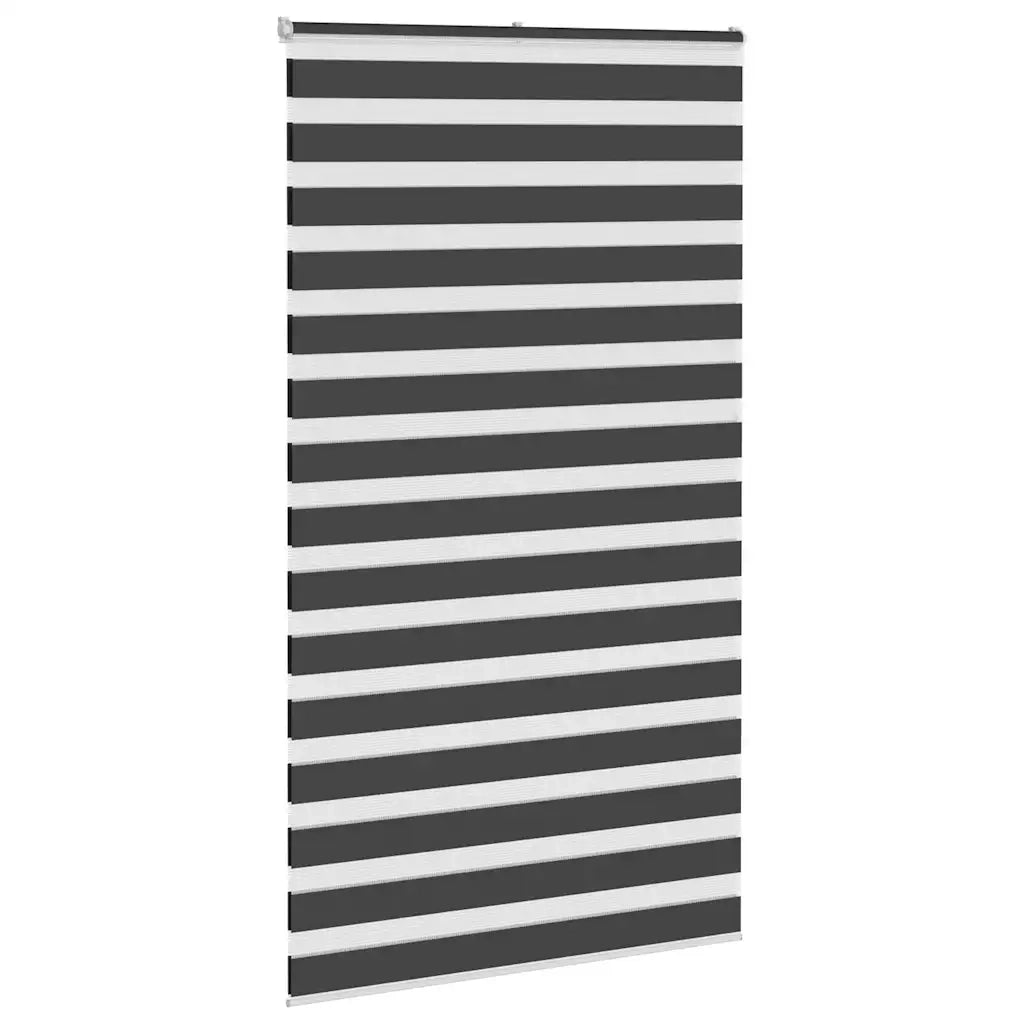 Tenda a Rullo Zebra Nero Larghezza Tessuto 125,9 cm Poliestere 4014293