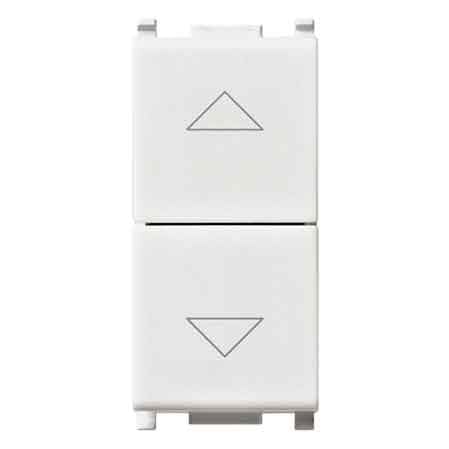 DOPPIO PULSANTE C/INTERBLOCCO 'PLANA' VIMAR 10Ax 250V - Col. Bianco - VIMAR
