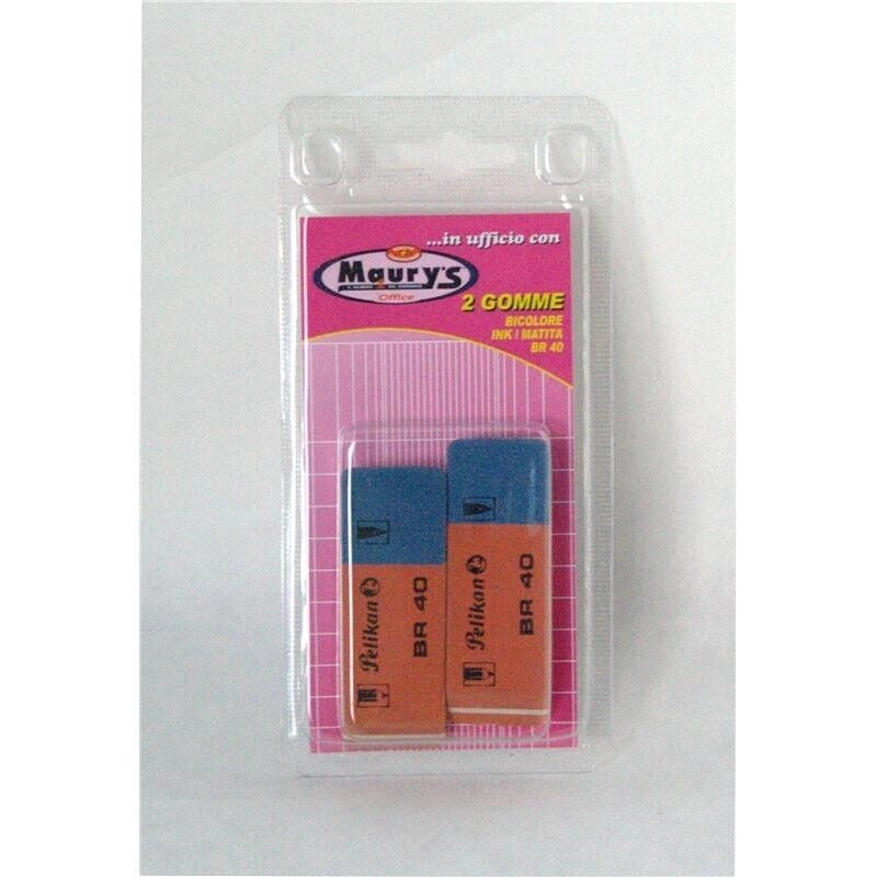 MAURY'S GOMME PER PENNA E MATITA 2PZ BICOLORE