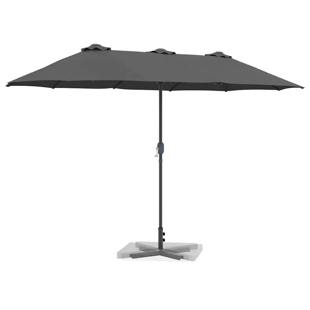 Ombrello da giardino Antracite 370 x 197 x 239 cm 42003369