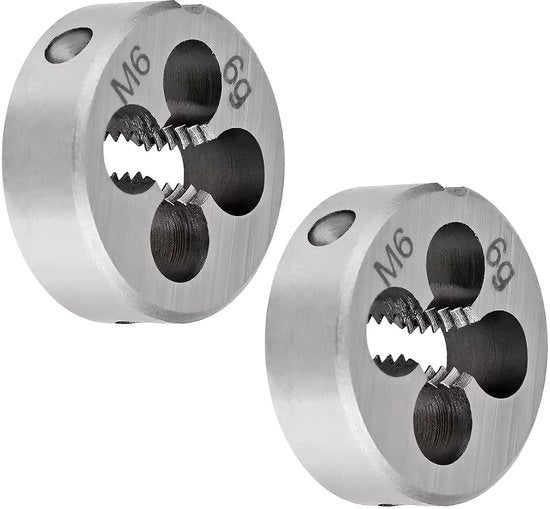Tavola di taglio a rullo M6x1.0mm - Tavola di taglio rotonda - Acciaio laminato - Filo destro - Acciaio rapido - Resistente allo sfregamento e resistente alla trazione - Matrice
