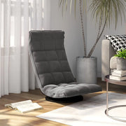 Sedia da Pavimento Girevole Grigio Scuro in Velluto 336565