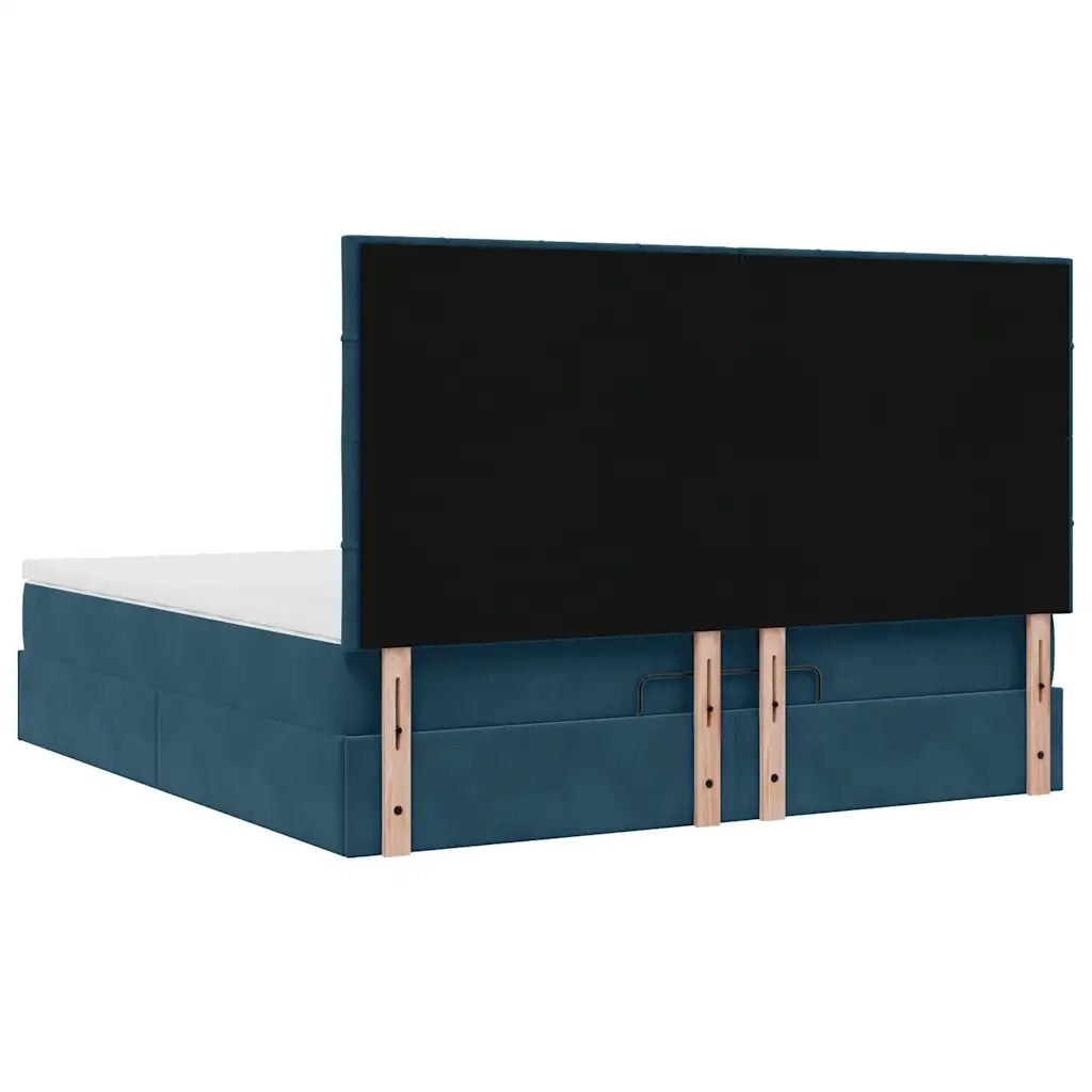 Struttura Letto Pouf con Materassi 160x200 cm Velluto 3314334