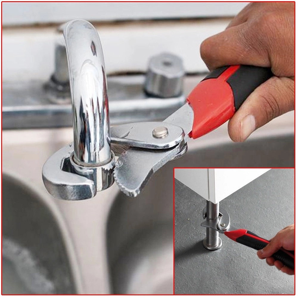 Trade Shop - Multi Chiave Chrome Dadi Bulloni 3 In 1 Universale Autoblocco Snap N Grip 2 Pz -