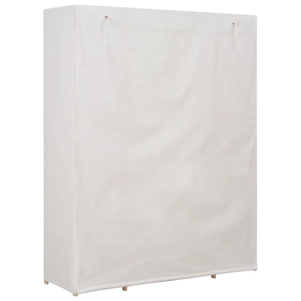 Armadio Bianco 135x40x170 cm in Tessuto 248196