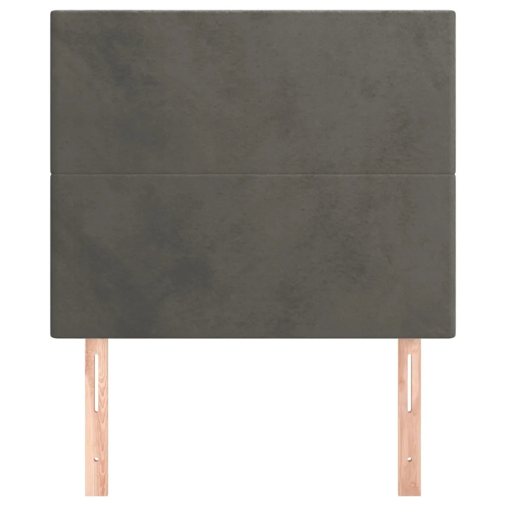 Testiera | Testata Grigio Scuro 90x5x118/128 cm Velluto
