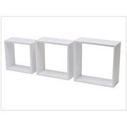 SET 3 CUBI BIANCHI 30X27X24CM IN MDF E PVC