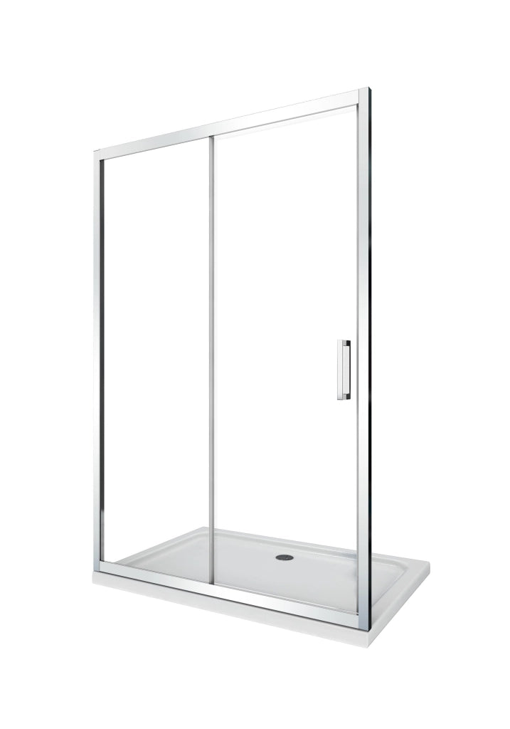 Porta doccia vetro 6 mm per installazione in nicchia Altezza 190 cm installazione reversibile cm 125-130
