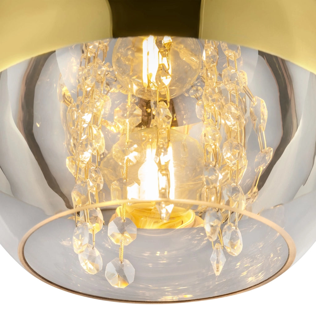 Lampada a sospensione Maytoni Fermi Ø20 ottone cristalli