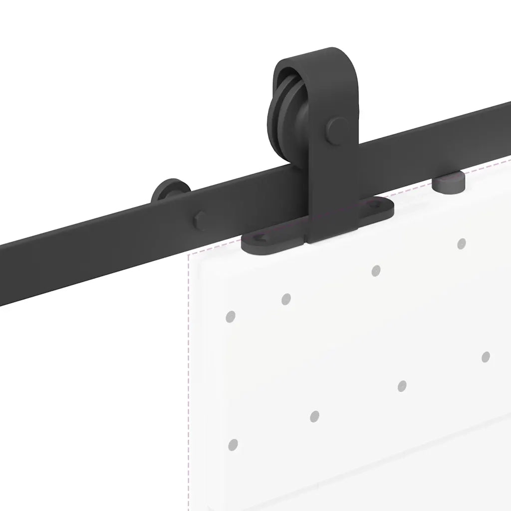 Kit di Binari per Porte Scorrevoli 152,5 cm Acciaio Nero 4009718