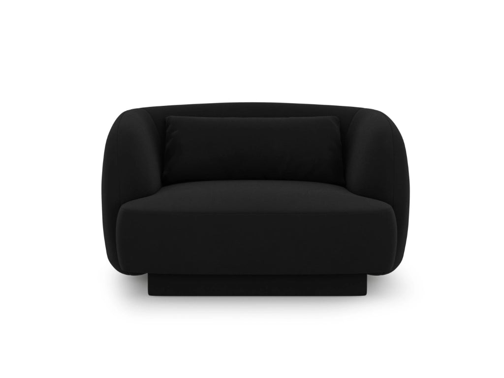 Cosmopolitan Design - Poltrona "Tulum" in velluto nero 