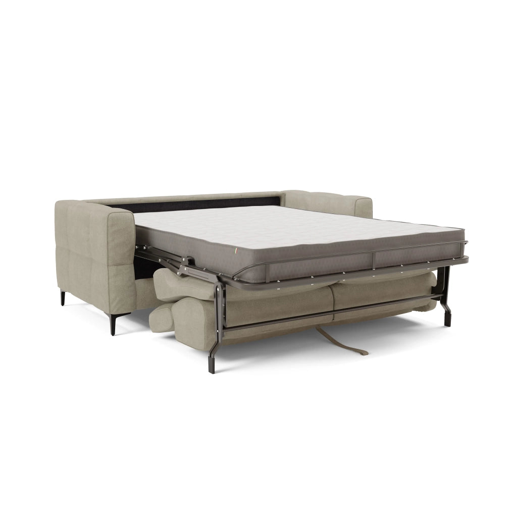 Gardenia Divano letto materasso alto 18 cm con poggiatesta reclinabili e rivestimento impermeabile T02 178 cm (mat. 120x197) panna