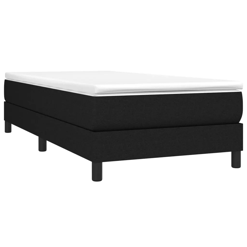 Struttura Letto a Rete a Molle Nero 100x200 cm in Tessuto 3120494