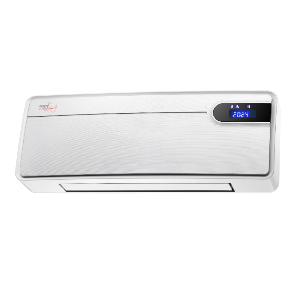 Melchioni Family Termoventilatore da parete warmy wall PTC con oscillazione sicurezza bambini telecomando timer display 2000W