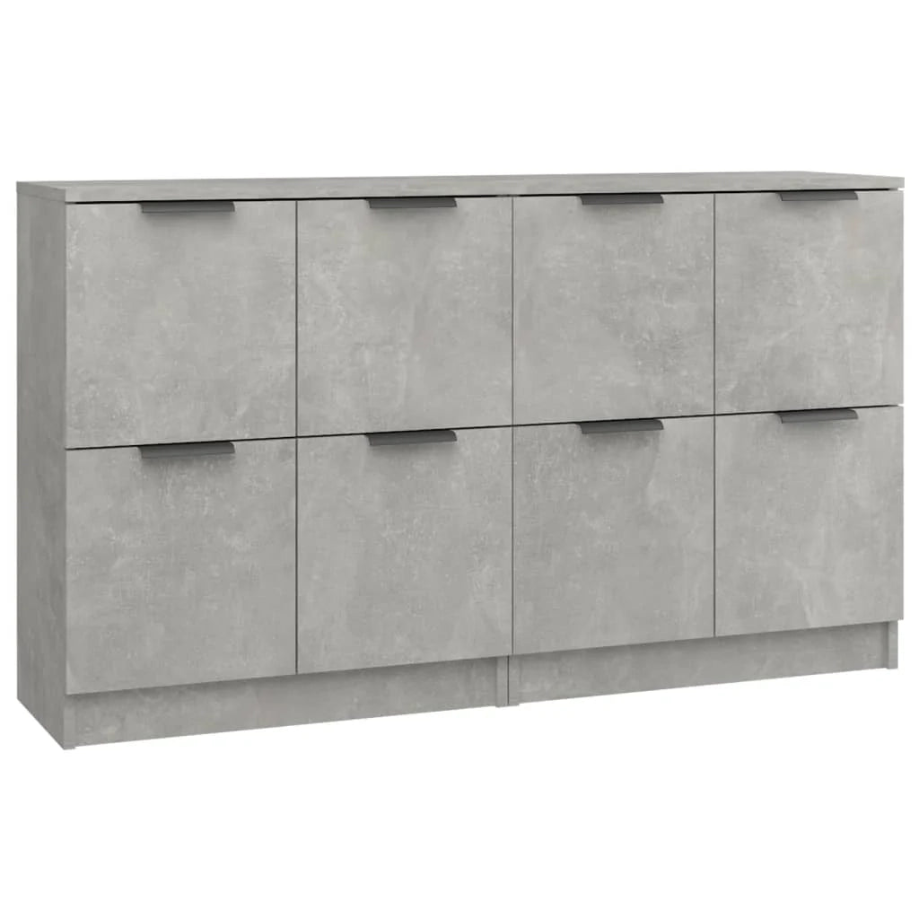 Buffet credenza cassettiera armadio mobile contenitore organizer per cucina soggiorno salotti set da 2 60 x 30 x 70 cm legno ingegnerizzato grigio 02_0036853