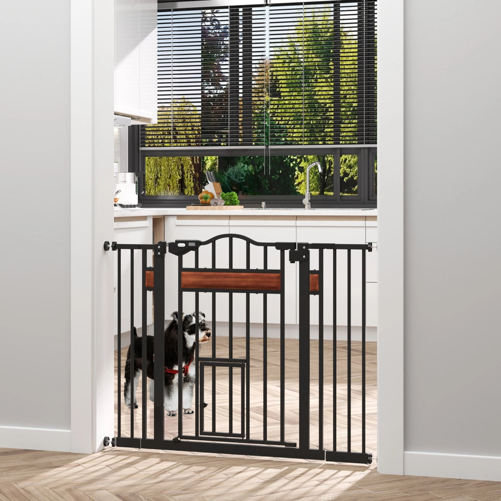 Cancello per Cani ¨C Minimal ¨C Nero 74-105x76.2 cm