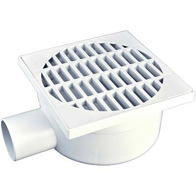 CHIUSINO SIFONATO LATERALE - PLASTICA CM 11,5X11,5 H.CM 7 MM 50- 4 pezzi