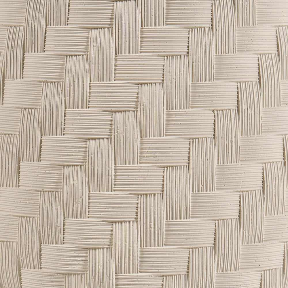 Vaso da fiori rialzato, beige chiaro, con motivo a trama in ossido di magnesio, per interni ed esterni, resistente alle intemperie, 16,5 L