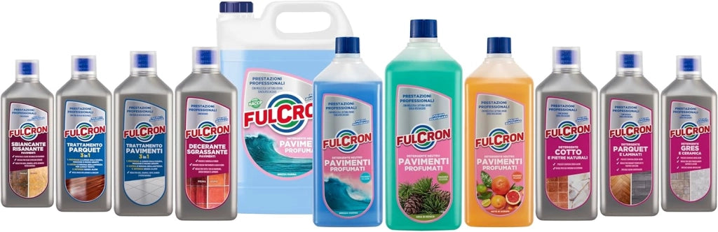DETERGENTE LAMINATI E PARQUET 'FULCRON' lt. 1- 6 pezzi  - AREXONS