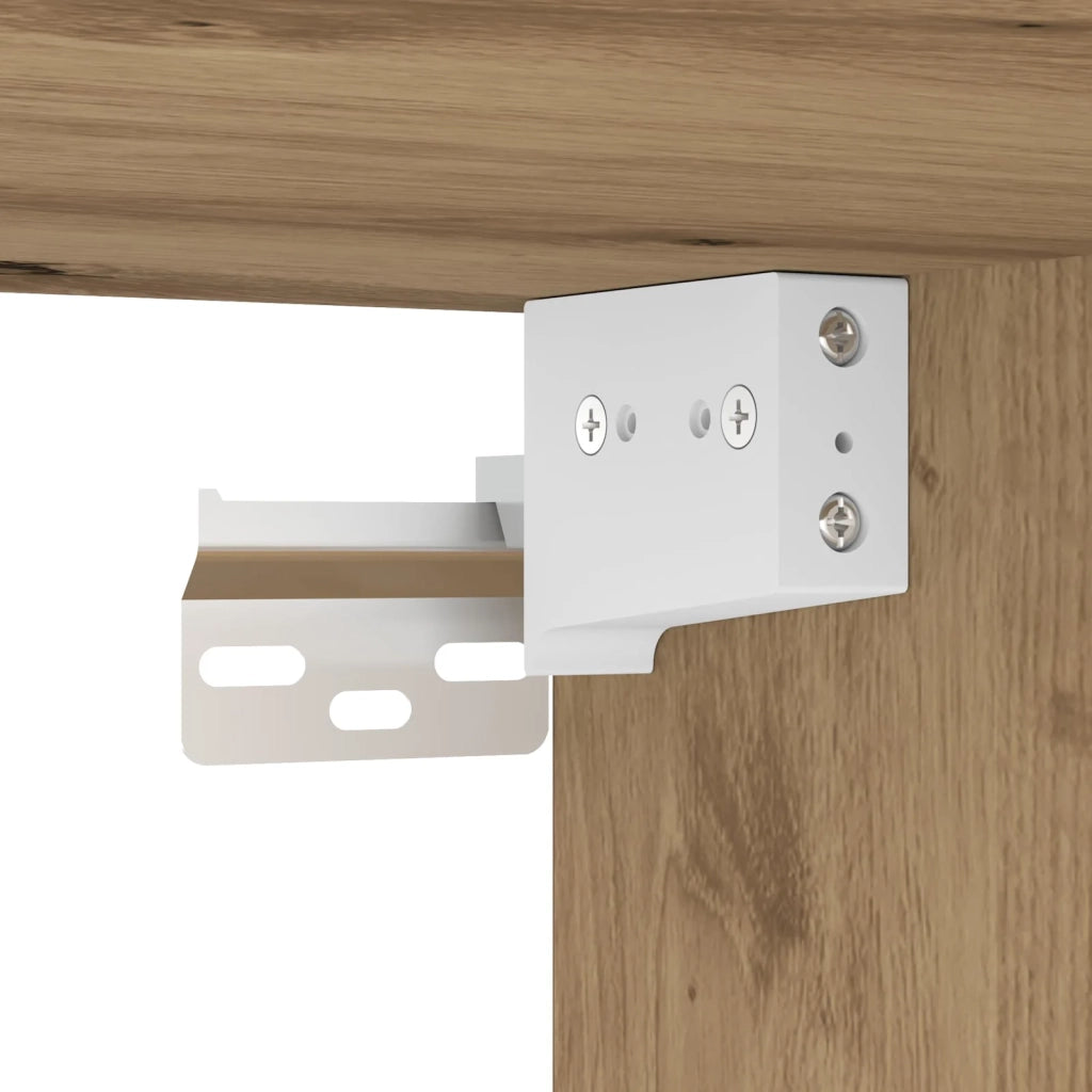 Mobile TV da Parete | Armadietto TV | Mobile Porta TV Rovere artigianale 60 x 30 x 30 cm