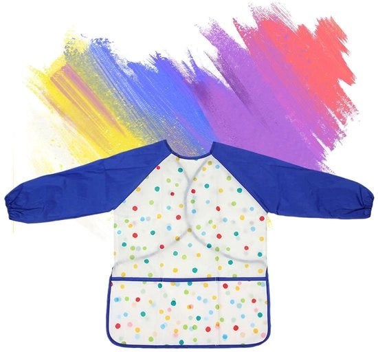 Scheda da Pittore Impermeabile - Scheda da Pittore per Bambini - Scheda da Pittore per Fai da Te - Giacca da Pittore - 3 Cestelli - Adatto per 2-8 Anni