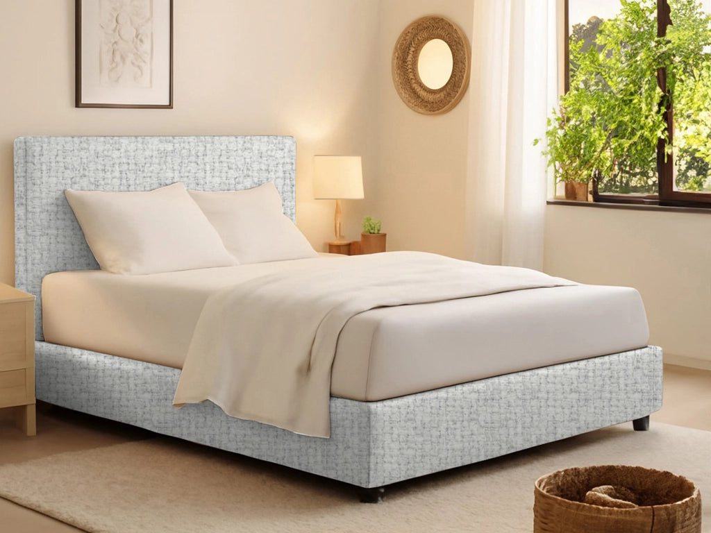 Rugby, Letto Singolo Sfoderabile Made in Italy, Grigio Chiaro