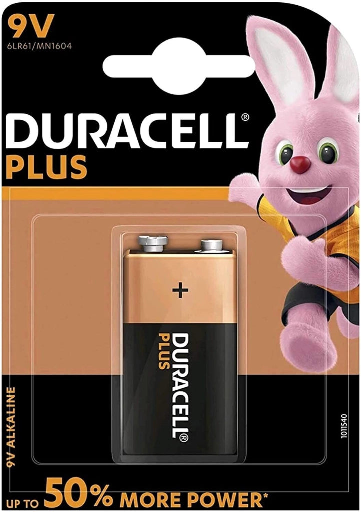Lotto 100 PZ Pila Batteria Alkaline Plus Torce Telecomandi Duracell 6LF22 9 Volt
