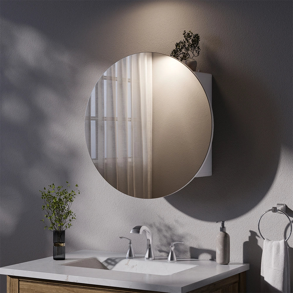 Vicco Specchio contenitore bagno Bianco 60 x 60 cm con 2 scomparti