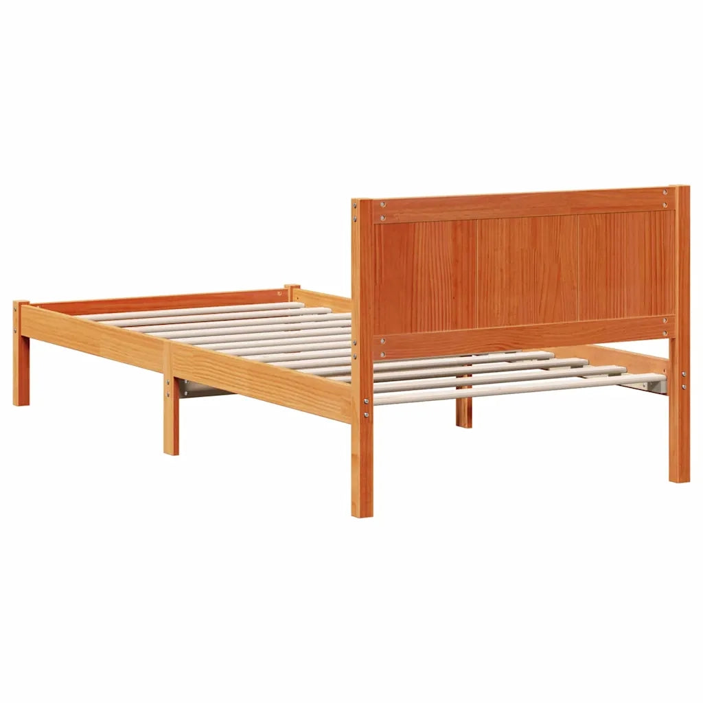 Letto singolo | Letto per adulti | Struttura del letto Marrone 100 x 200 cm Legno massello di pino