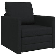 Divano letto | Sof¨¤ letto | Letto singolo Nero 74 x 77 x 81 cm Tessuto