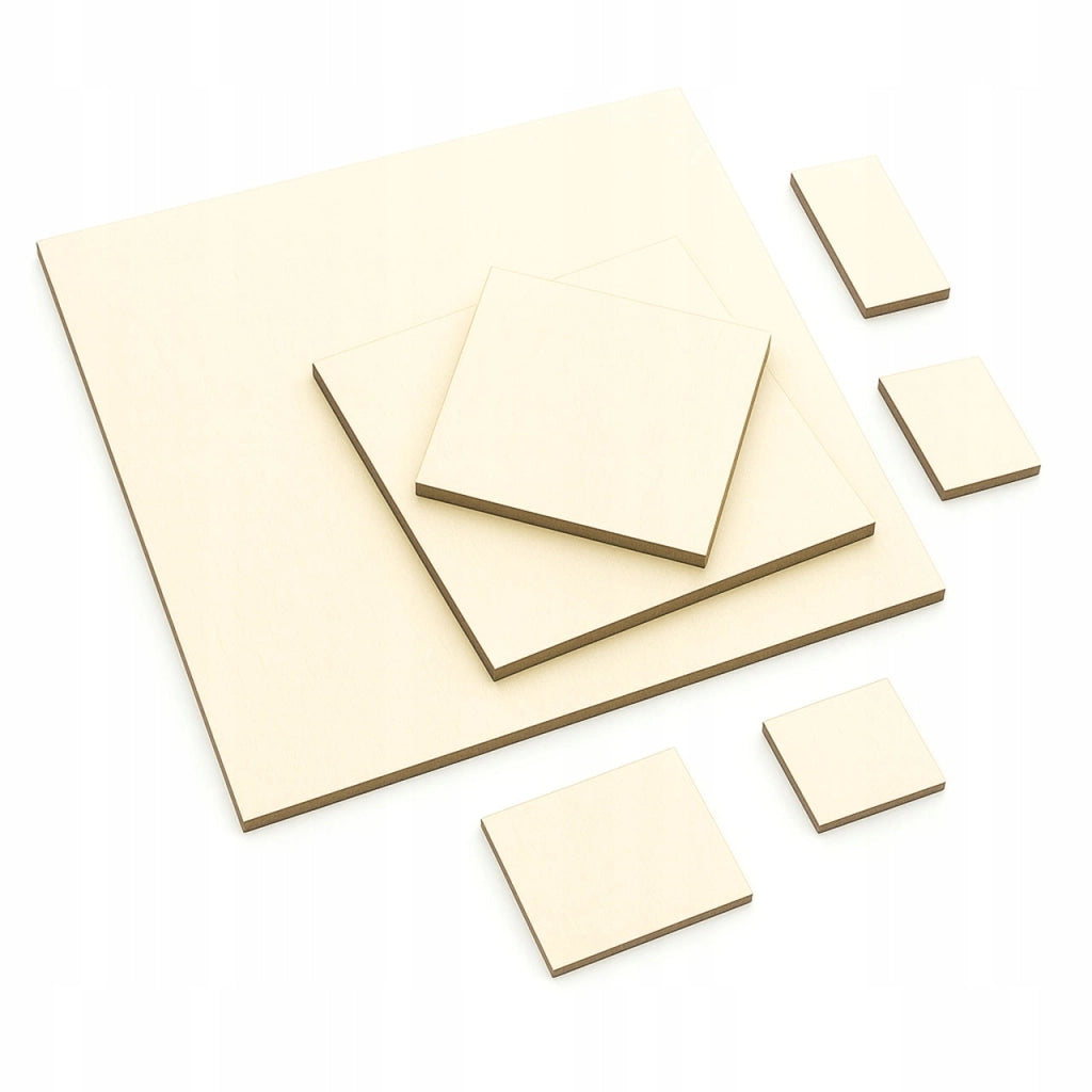 Formato LaserSmooth 10x10x2.5 – Compensato Tecnico | 2,5 mm | Classe I | Liscio e Levigato