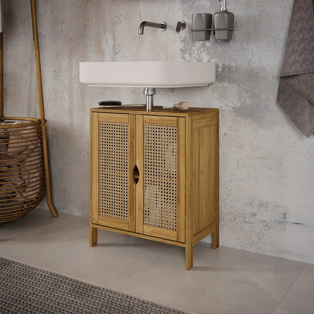 Vicco Mobile sottolavabo per bagno Bambù 48 x 60 cm