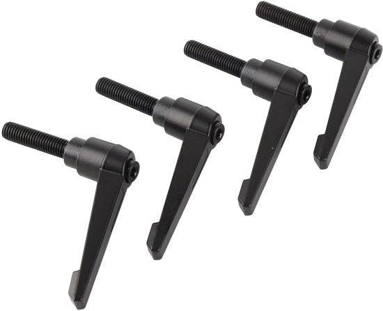 Pompa di accoppiamento 4 pezzi - Maniglia regolabile di fissaggio - Manopola di serraggio - Manopola per macchine - Acciaio inossidabile/acciaio inossidabile zincato - Lunghezza del dado 40 mm