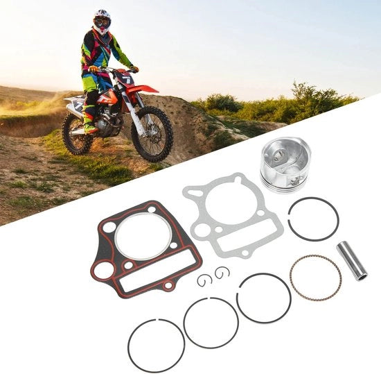 Set di sigillatura alta resistenza - Nastro sigillante impermeabile all'acqua - Striscia sigillante - Adatto per ATV 110/125 - 52,4 mm diametro interno - Incluso pistone e anello pistone