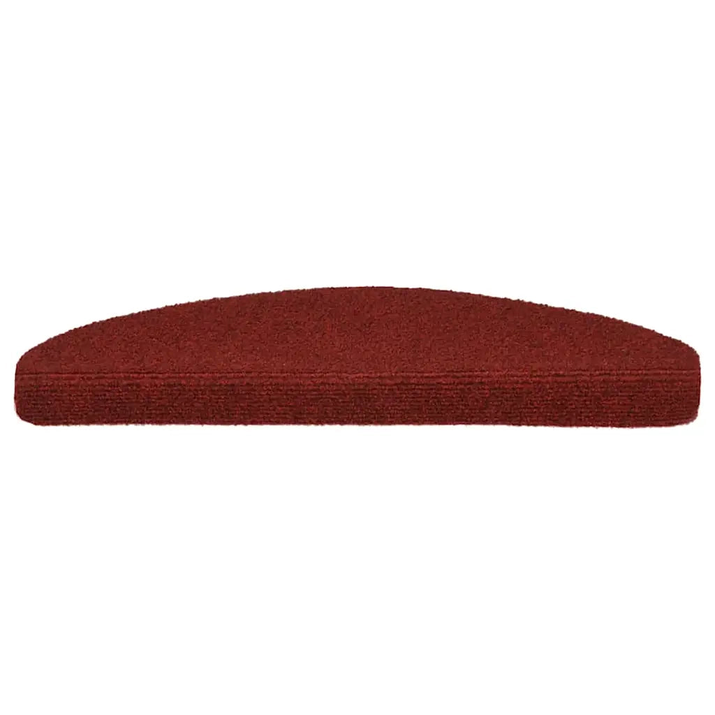 Tappetini per scale autoadesivi 30 pz 65x21x4 cm Bordeaux Rosso Semicircolari Grandi 3365659