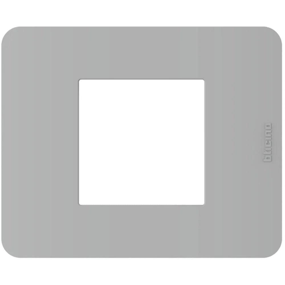 Placca Bticino MatixGO 2 moduli Grigio JA4802JG