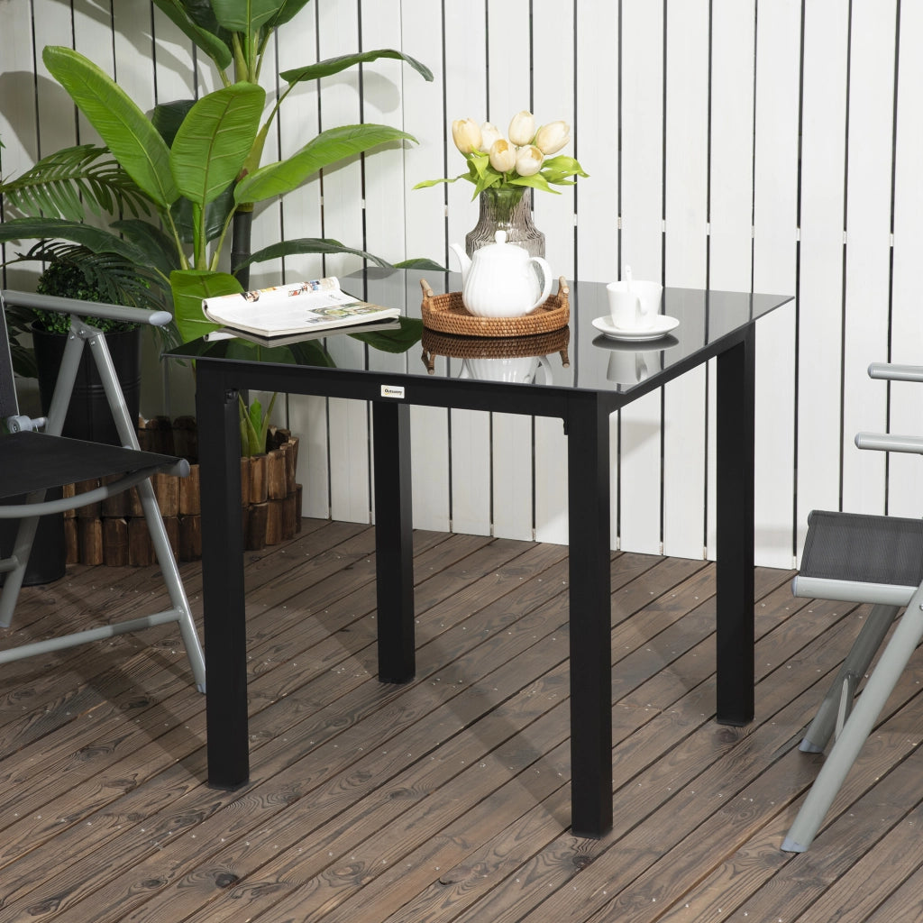 Tavolo da Giardino ¨C Zephmum ¨C Nero 80x80x74