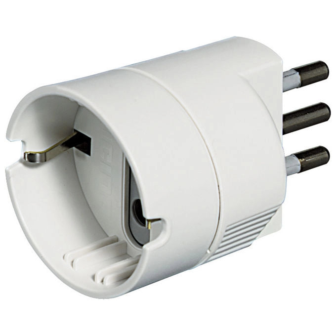 BTicino S3623DE Adattatore Spina 2P+T 10A Presa P30 250V 1500W colore Bianco