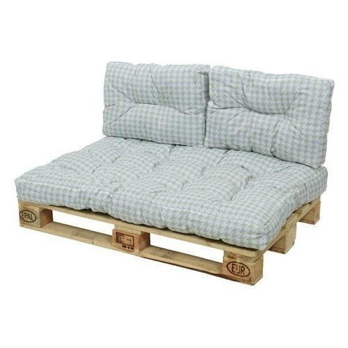 Agricola Home and Garden 878440 Pallet da esterno con materasso e cuscini Poliestere idrorepellente Cuscini sfoderabili e lavabili colore Grigio