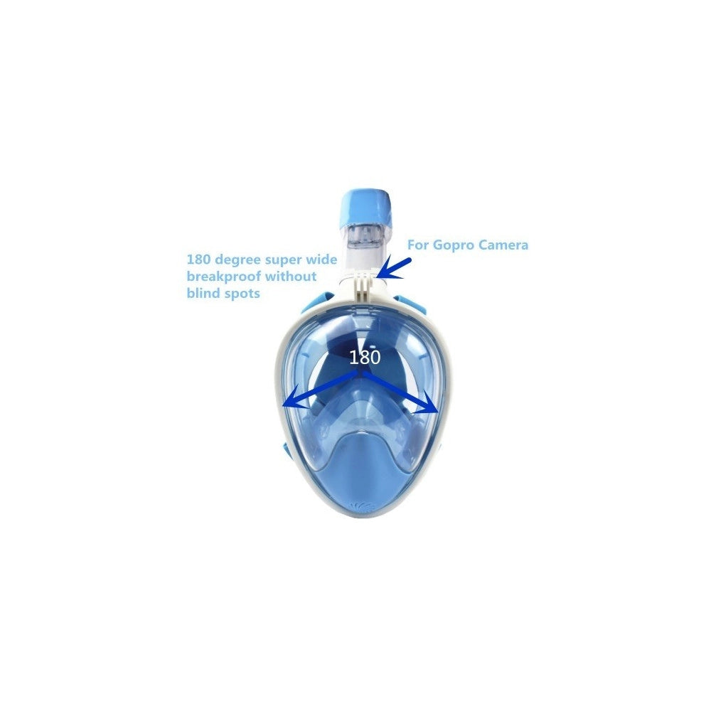 Trade Shop - Maschera Da Immersione Subacquea Snorkeling Boccaglio Full Face Con Visione 180° -